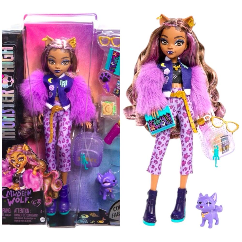 Monster High Clawdeen Wolf G3 Core Refresh Doll w/ Accessories & Pet – NEW NRFB